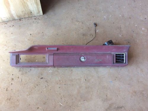 1974-1981 camaro lower dash panel / radio housing glove box door red