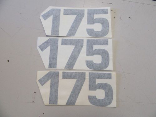 (set of 3) tracker 175 decal 6 7/8&#034; x 3&#034; black marine boat