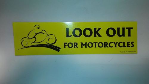 Look out for motorcycles bumper sticker tool box magnetic