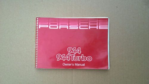 Porsche 944 951 944 turbo owners manual