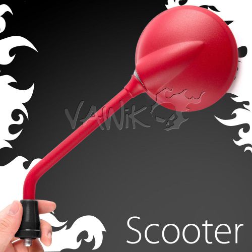 Vawik- mirrors steel metal roundie round shape red 8mm scooter motorcycle θ