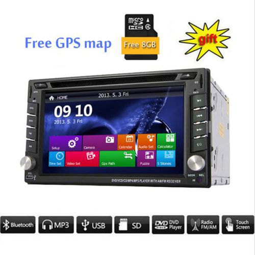 In dash 2din car dvd player gps navigation 6.2&#034; radio bluetooth stereo video swc