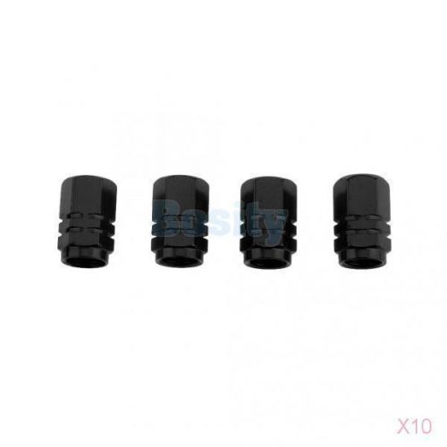 10x black-4pcs valve stem caps car truck bike screw dust cover wheel accessories