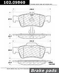 Centric parts 102.09860 rear semi metallic standard pads