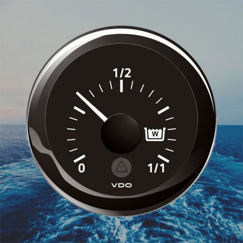 Vdo viewline wastewater level blackwater gauge boat 52mm 2&#034; black a2c59512342