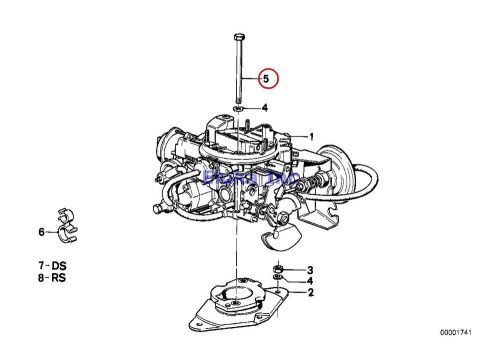 Bmw genuine carburetor engine cooling intermediate shaft hex bolt m6x100 e28 e31