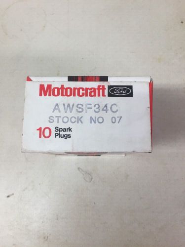 10 new oem ford motorcraft awsf34c spark plug plugs factory sealed box wow !!!!!