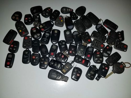 Lot of 55  assorted keyless entry fobs remote