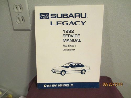 Subaru legacy 1992 service manual section 1 -very good condition