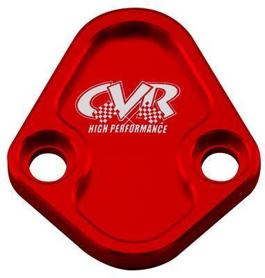 Cvr 2058 fuel pump block-off billet aluminum red chevy ford mercury chrysler