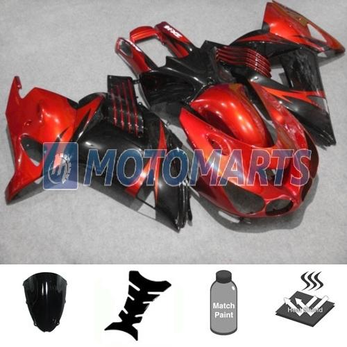 Bundle for kawasaki zx14 zzr1400 06 07 08 09 body kit fairing & windscreen ad