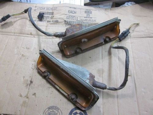 1963 chrysler front parking/turn lamp lens with housing set l&amp;r