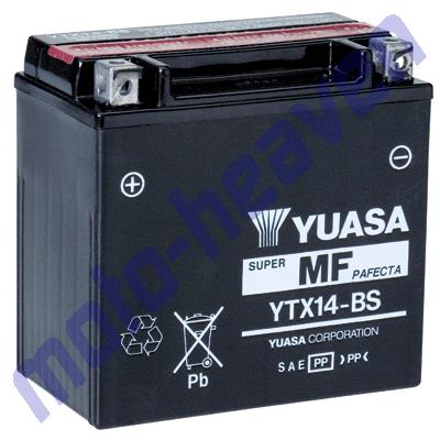 Genuine yuasa battery ytx14-bs maintenance free kawaski suzuki triumph yamaha