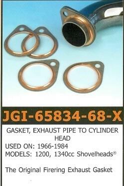 James 1966-84 shovelhead firering exhaust gasket set - close out