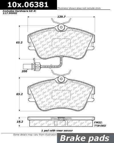 Centric 104.06381 brake pad or shoe, front