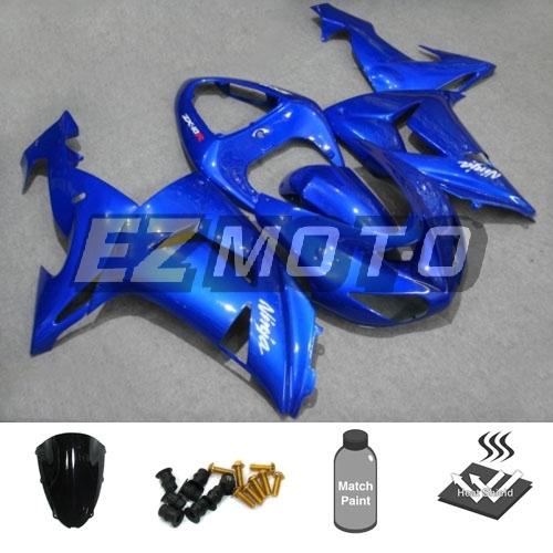 Inj fairing kit pack w/ windscreen & bolts for kawasaki ninja zx10r 2006 2007 ac