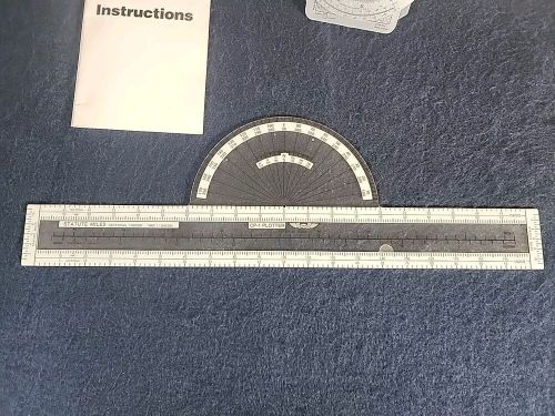 Asa airclassics e6-b metal aviation pilot flight computer/case with cp-1 plotter