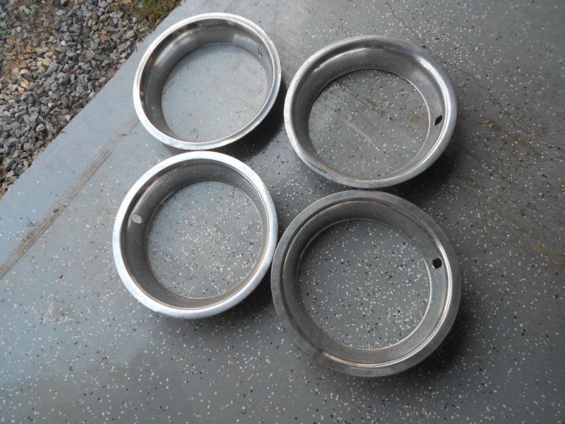 1968 to 1978 original  corvette 8 inch rally  ralley wheel trim rings set of 4