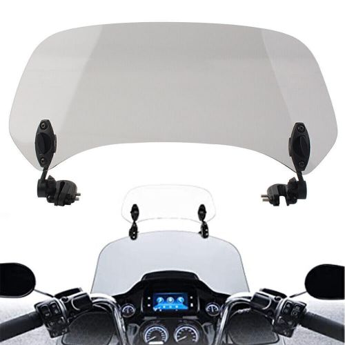 Adjustable clip on windshield extension spoiler wind deflector universal