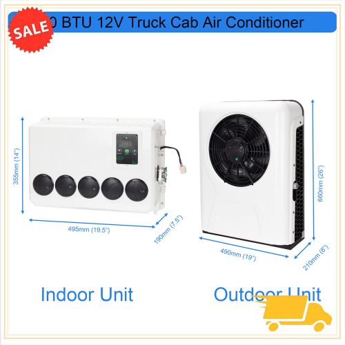 12v 12000 btu truck cab air conditioner split ac fits semi trucks bus rv caravan