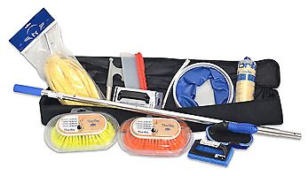 Marine t-brite cleaning set including bag and shoulder strap