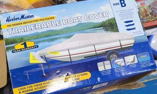 Harbor master trailerable boat cover 150-denier polyester water-resistant *new*