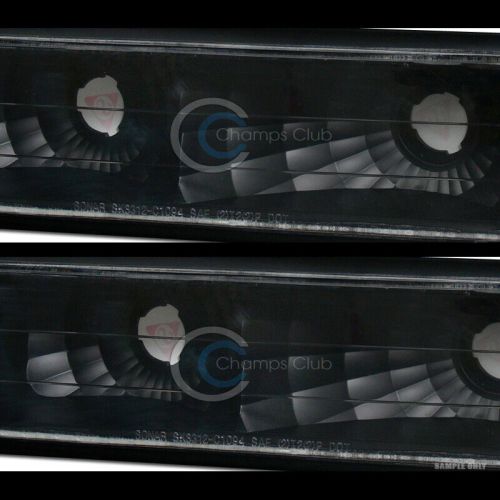 Black clear signal bumper lights lamps yd for 88-00 chevy gmc c10 c/k truck/suv