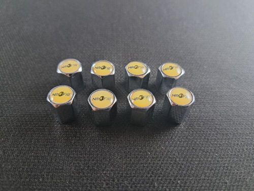 Tire valve stem cap set of 8 after market replacements for car/truck nitro fill