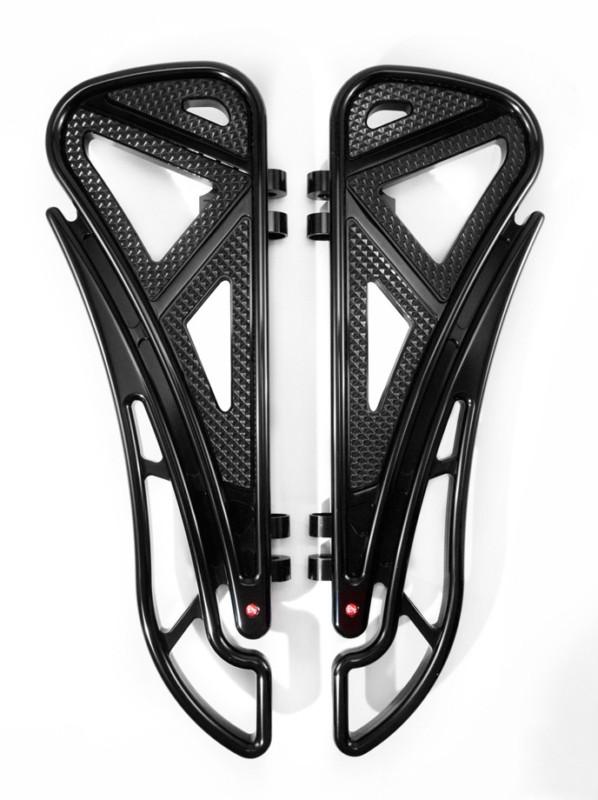 Battistinis wireframe floorboards driver black harley flhr 1993-2012