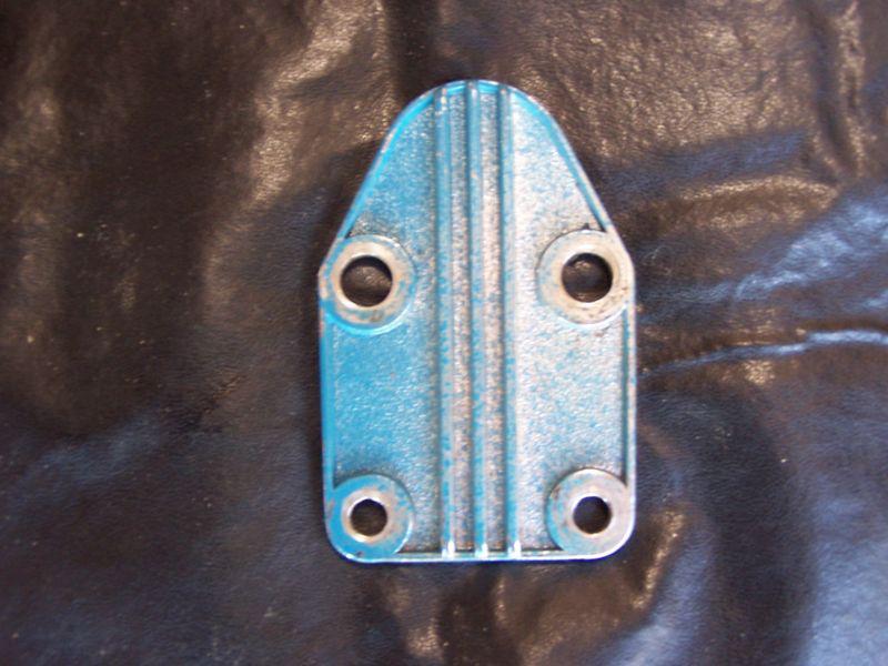 Used chevy small block chrome fuel pump block off plate