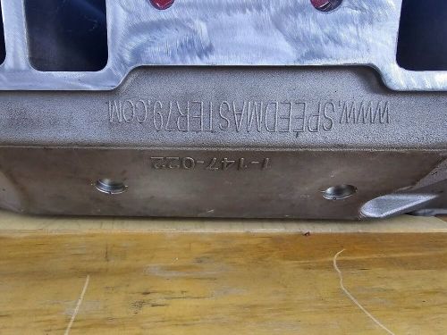 Chevy bbc 454 rect port hirise intake manifold w/ holley 0-76850rd 850 cfm carb