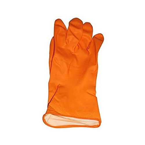 Xl orange latex flock lined gloves trimaco marine 01703