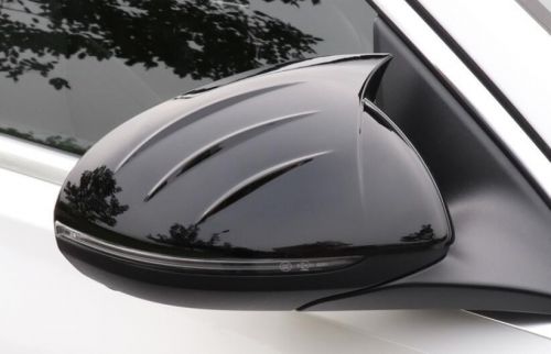 For benz eqe eqs 22-24 gloss black ox horn exterior rear view mirror cover trim