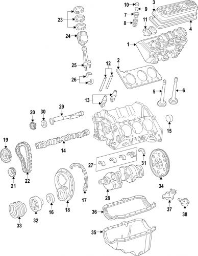 Genuine gm cylinder head gasket 12632968