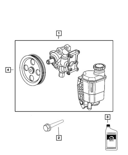 Genuine mopar power steering pump 68102472aa