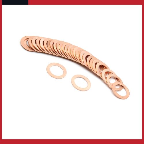 Universal 14mm id copper crush flat washerscar engine sealing gaskets pack of 30