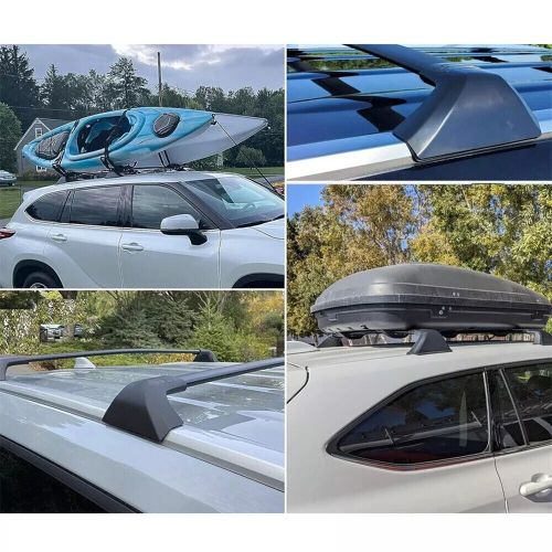 Black cover set for toyota for highlander xle xse 2020 2024 roof racks (4pcs)