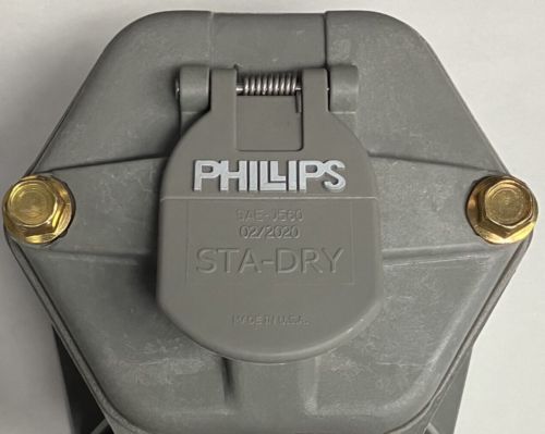 Phillips ind 16-7608-28 sta-dry 7-way w/o cb 28 solid pin receptacle