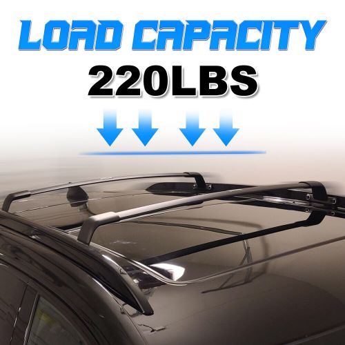 2pcs aluminum roof rail rack cross bar fits for cadillac xt4/6 2020-2024 black