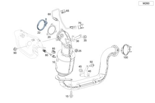 Genuine mercedes-benz metal-soft-material seal 260-142-23-00