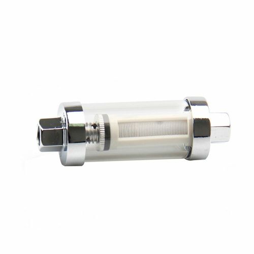 Universal 1/4&#034; 5/16&#034; 3/8&#034; chrome gas glass reusable washable inline fuel filter