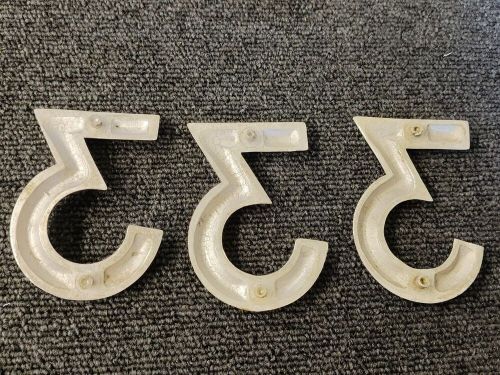 8 x vintage - original car aluminium number plate letter &#034;x&#034; job lot