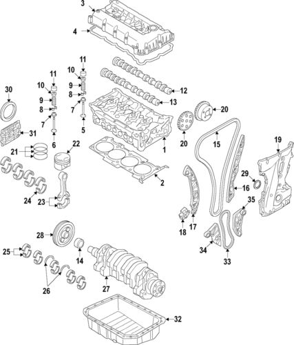 Genuine kia intake valve 22211-2g000