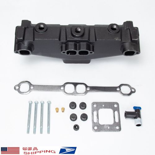 Marine exhaust manifold with gasket for mcm/mie gm v8 engines v8 5.0l 5.7l