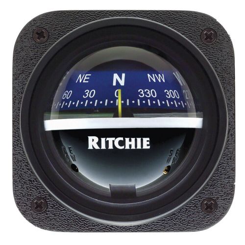 Ritchie v-537b explorer compass - bulkhead mount - blue dial