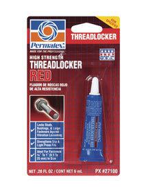 Permatex 27100 ~ high strength threadlocker red - 6ml tube