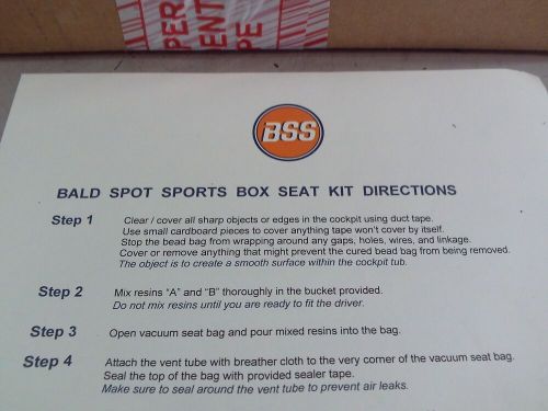 Bead seat bag formed race car seat formula ford - bald spot sports - beads only