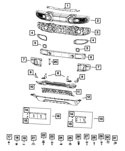 Genuine mopar skid plate bracket right 68356520ab