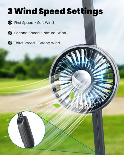 Icarmount portable golf cart fan usb powered cooling fan for ezgo/yamaha/club...