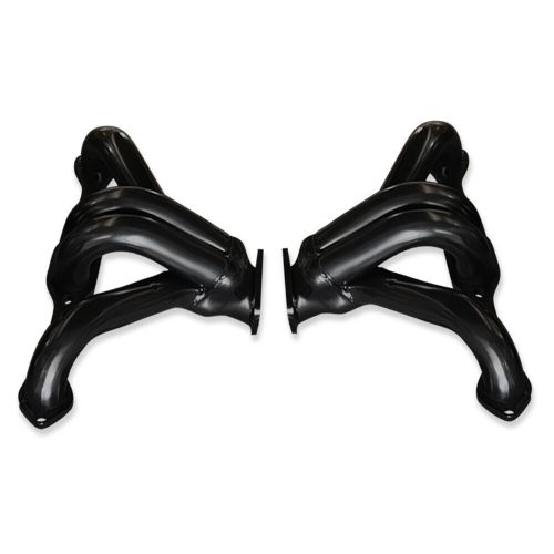 For chevy sbc 265 283 350 383 400 1955-up hugger exhaust headers black painted